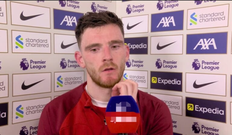 Liverpool defender Andy Robertson blames teammates after shock Palace defeat
